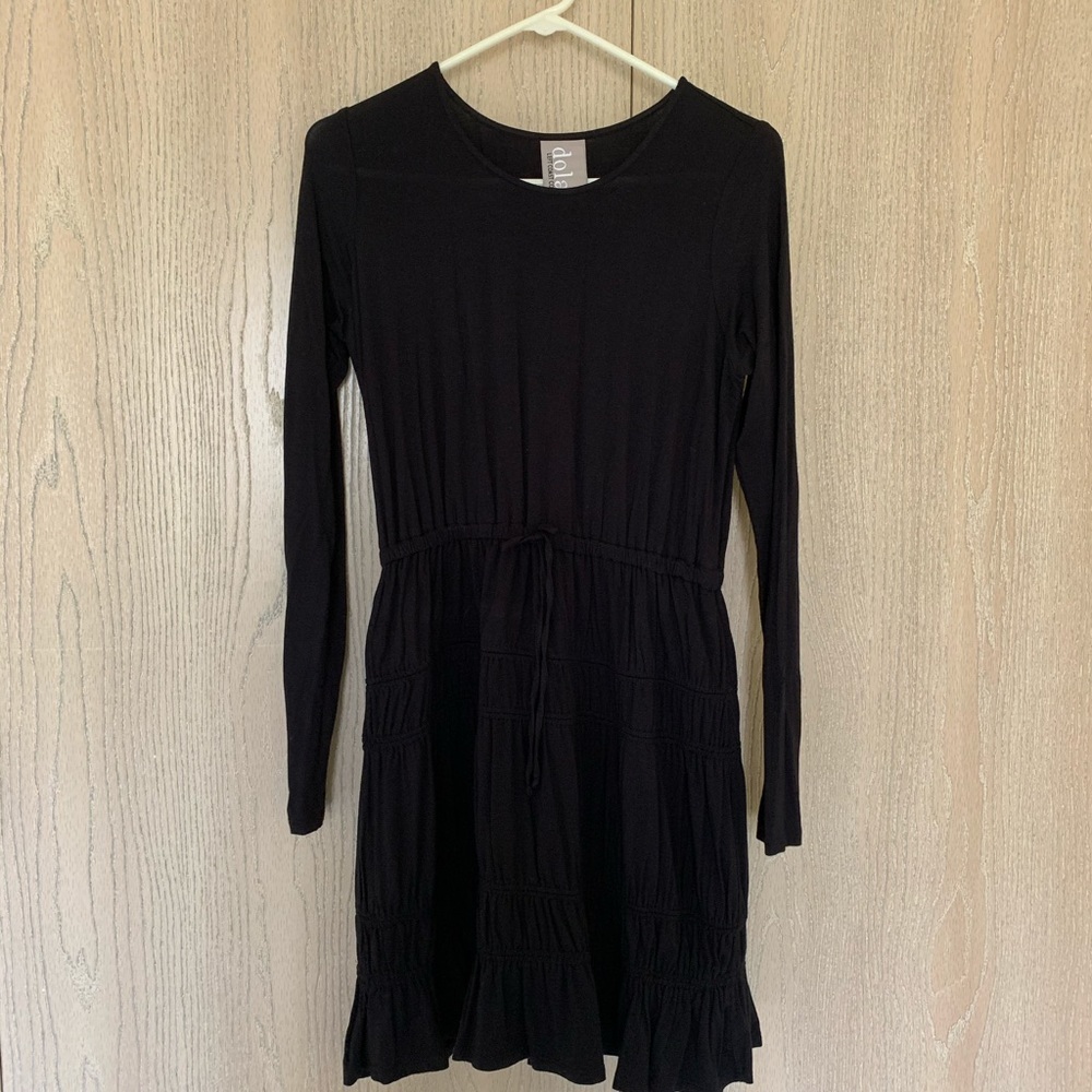 Anthropologie Slinky Black Dress